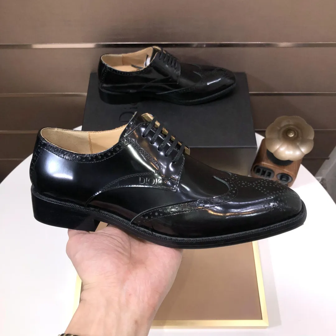 Men's shoes 💰640💰[Dior] (water-dyed cowhide lining) Dior original 1:1 high quality factory, imported original materials, imported version of raw cowhide, water-dyed cowhide lining, original TPU outsole, code number: 38-44